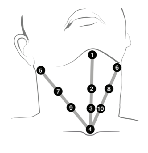 BAP 10 Injection Points on the Neck